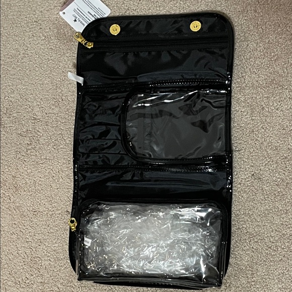 Elegant Black and White Polka Dot Cosmetic Organizer - Picture 5 of 6